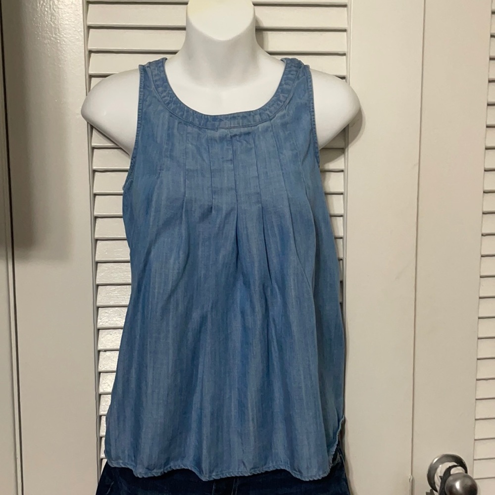 Xs Crown&Ivy blue babydoll top.Excellent condition